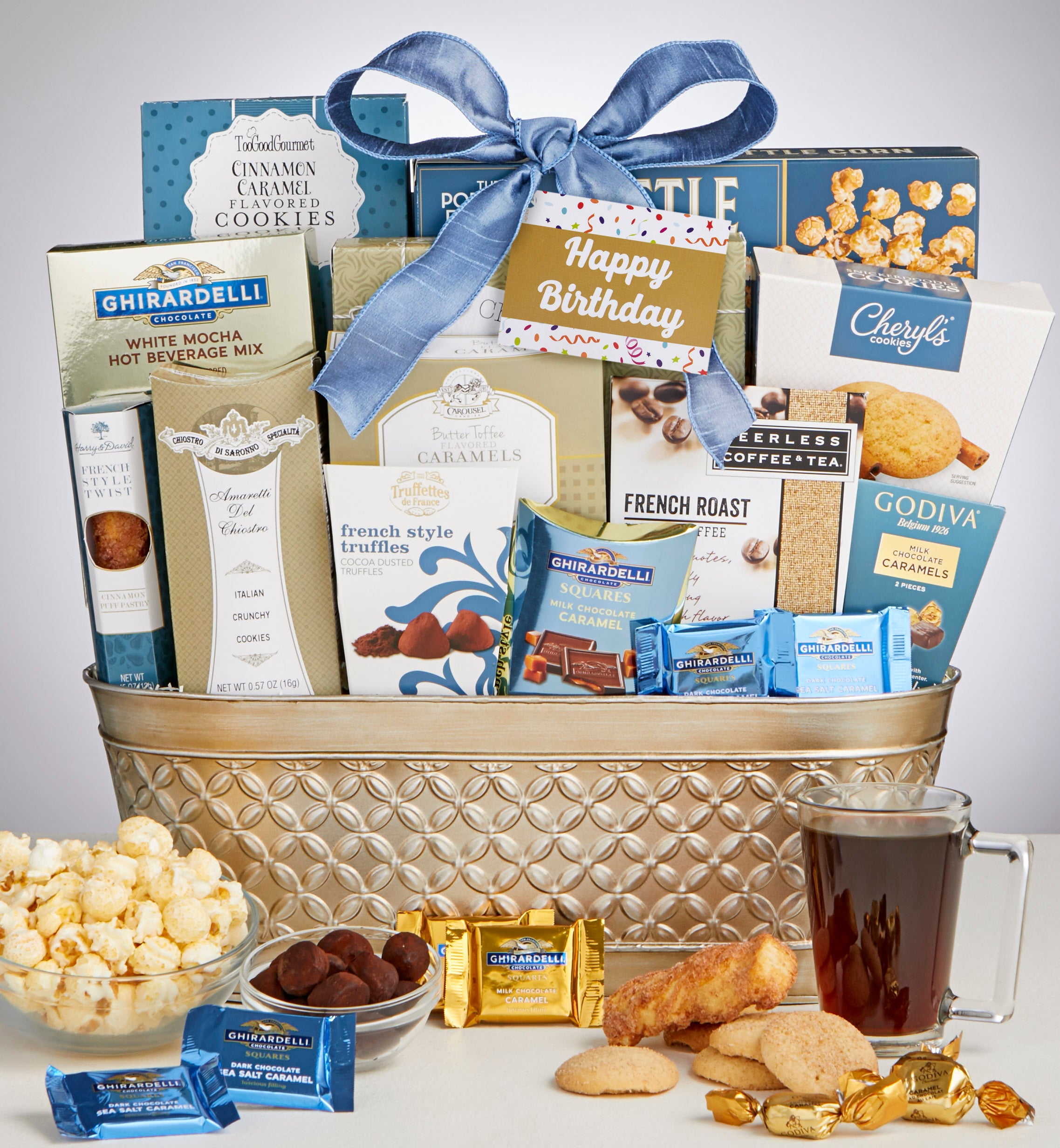 majestic grandeur gourmet birthday gift basket