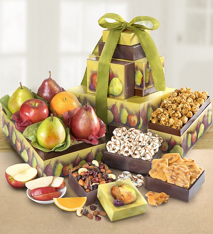 Succulent Fruit & Snacks Tower