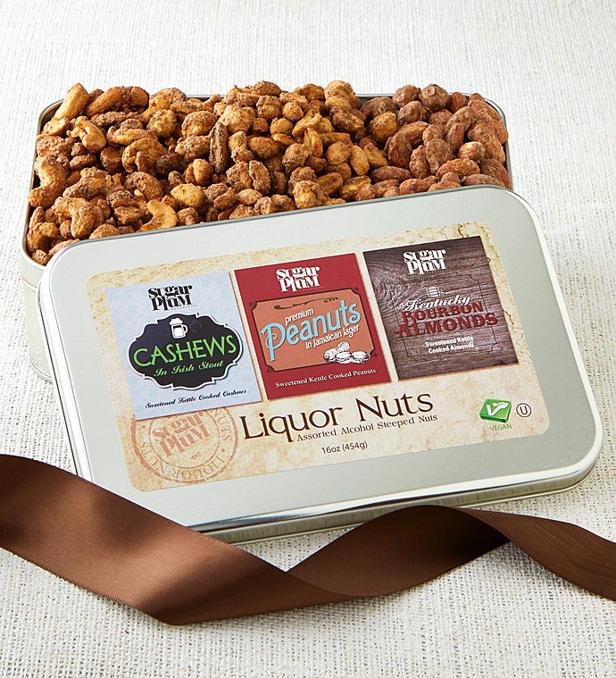 Trio of Liquor Nuts in Gift Tin