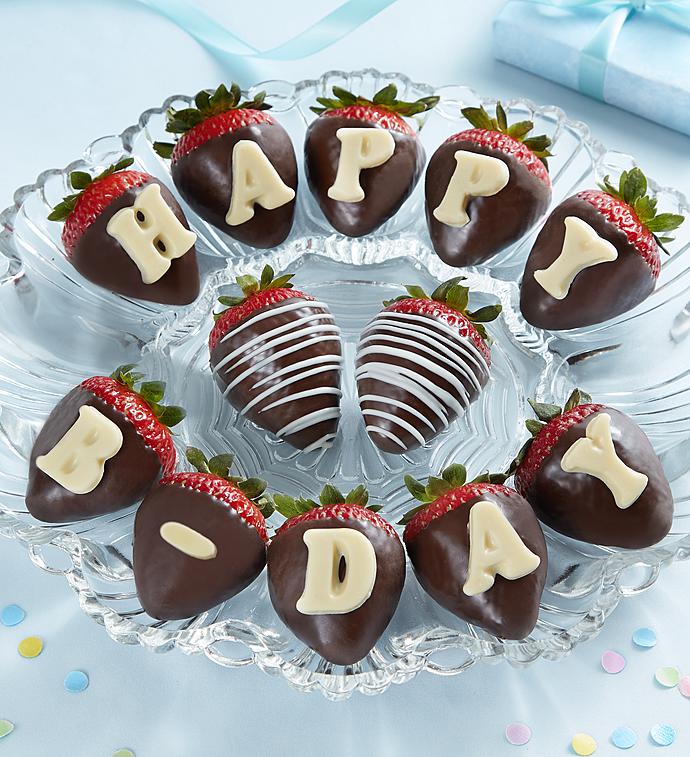 Happy Birthday Chocolate Covered Strawberries