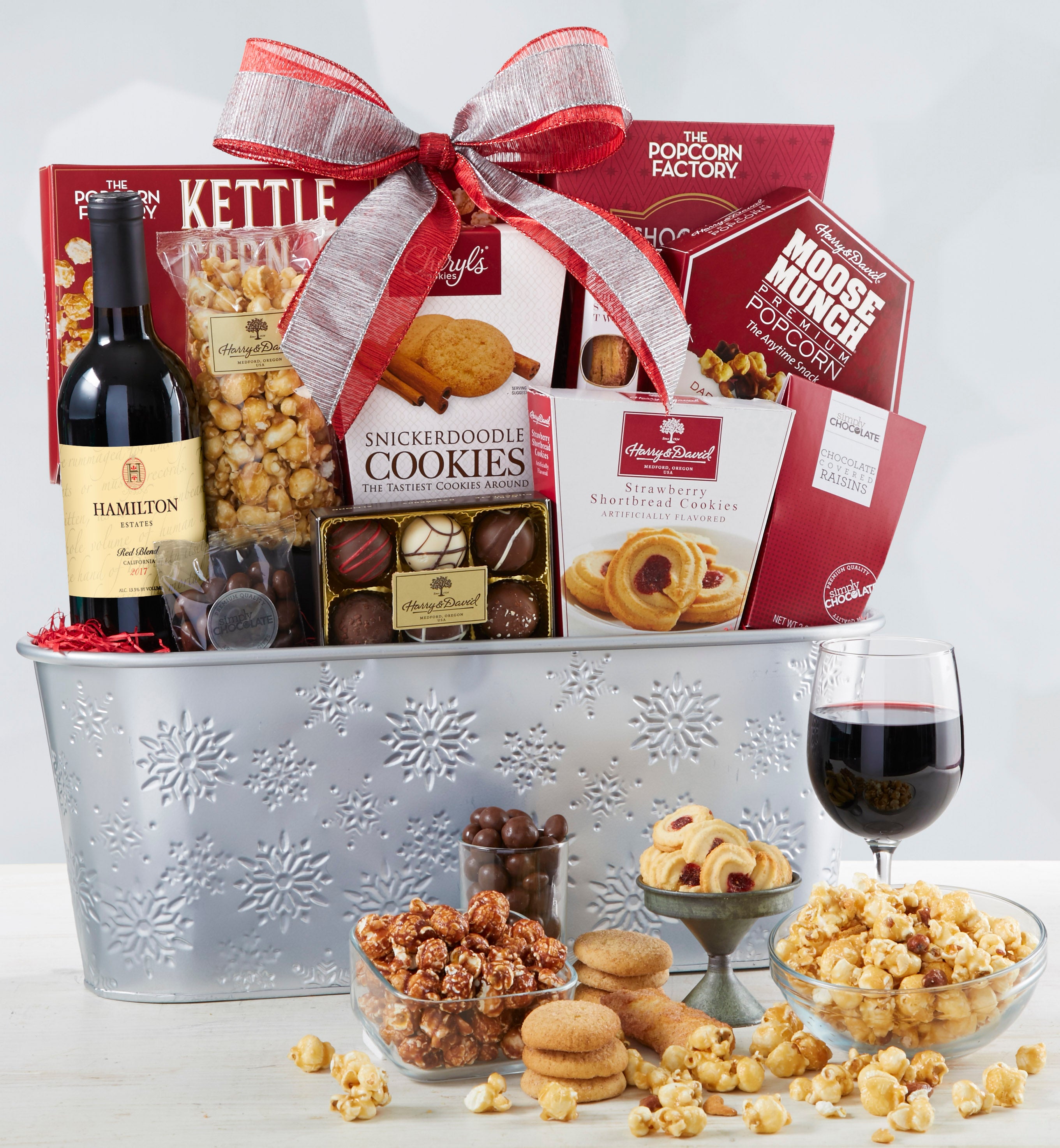 Sparkling Snow Sweets & Wine Basket