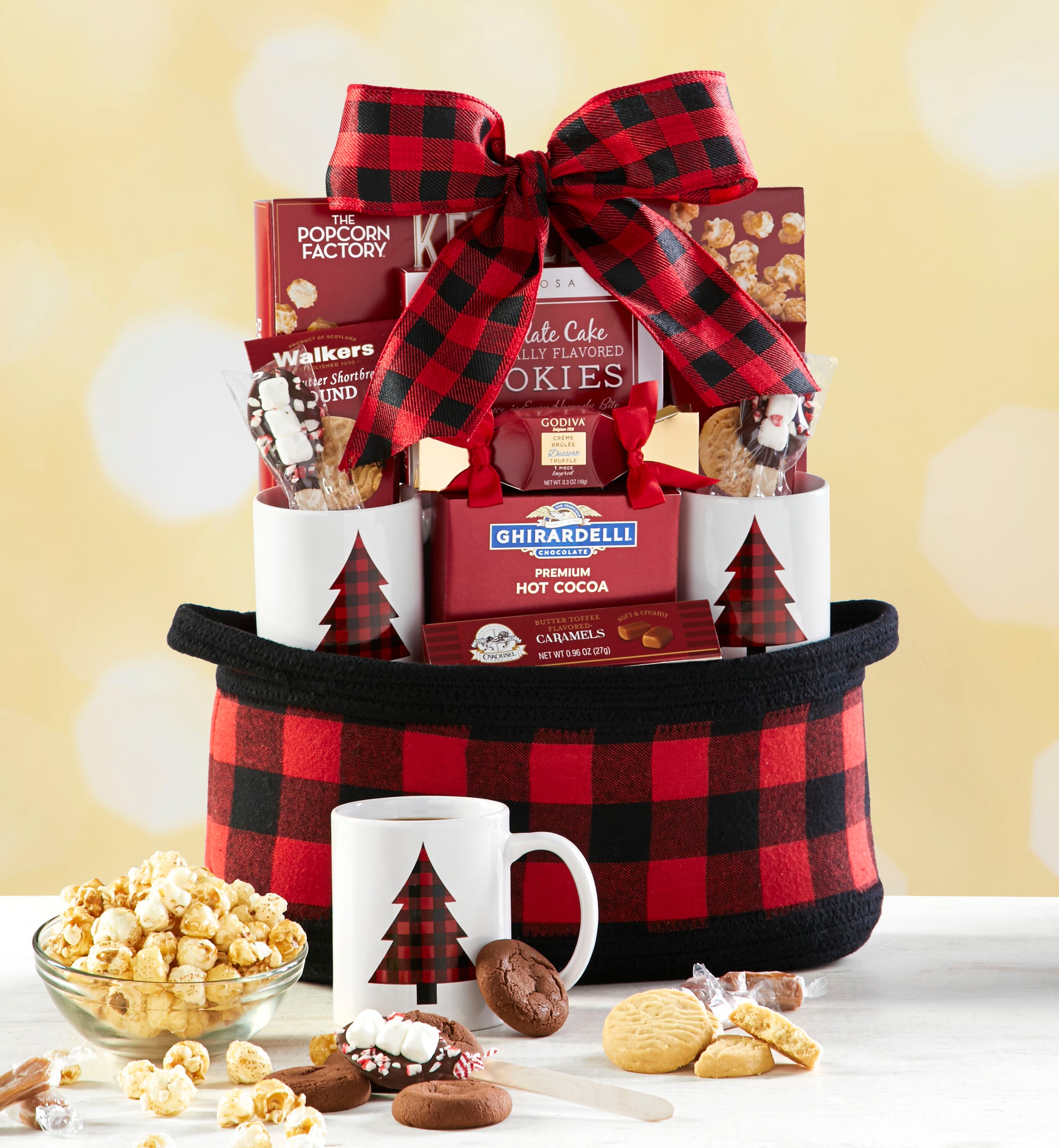 Buffalo Plaid Holiday Gift Basket
