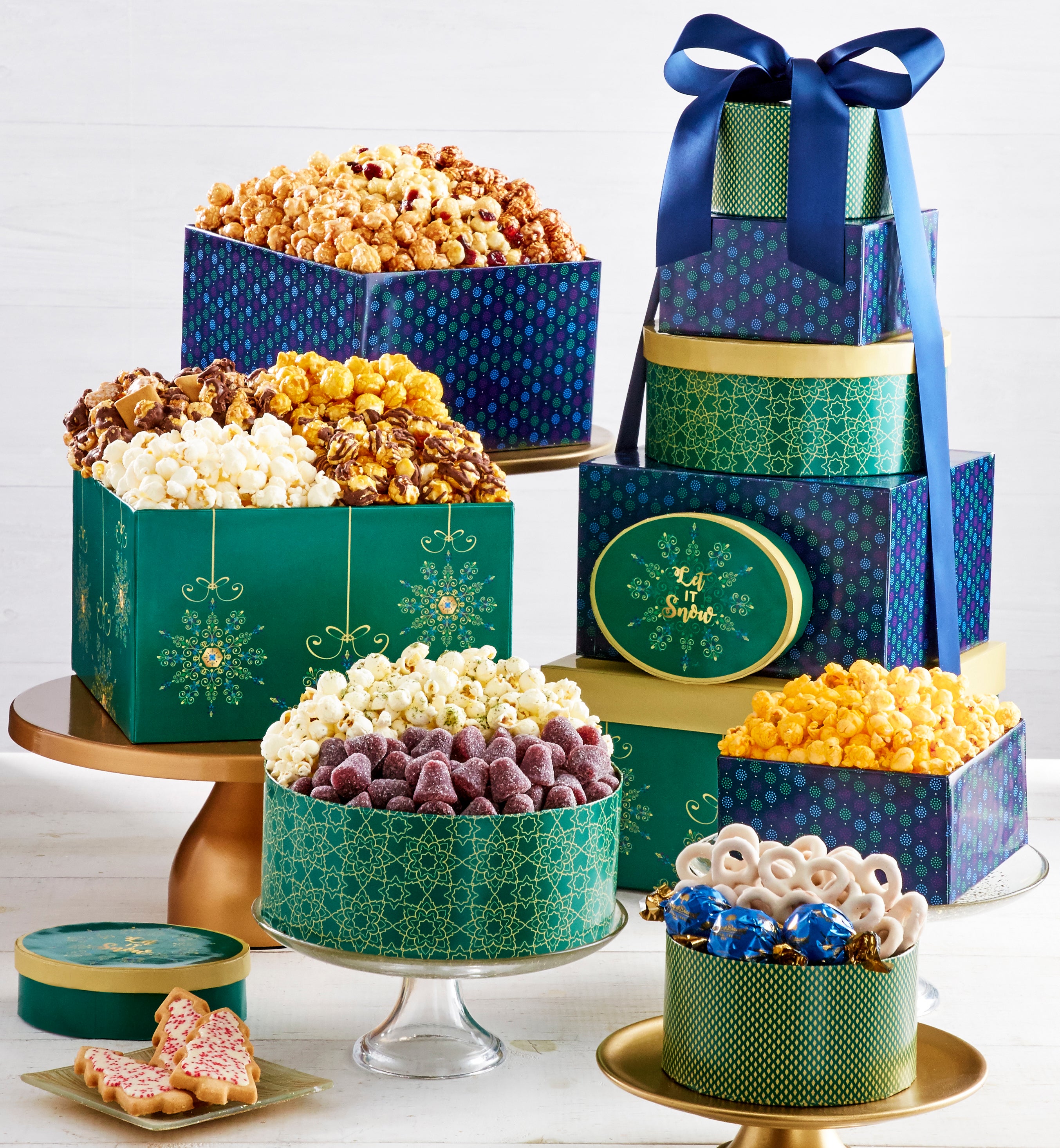 The Popcorn Factory Let it Snow 6 Tier Tower