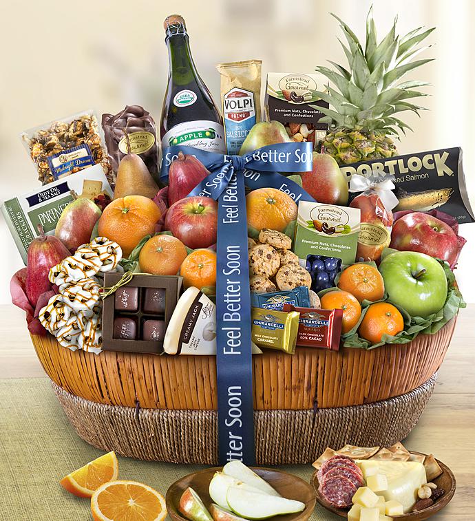 Feel Better Fruit & Sweets Gift Basket