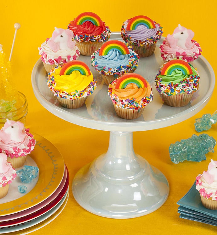 Little Whisk Mini Rainbow & Unicorn Cupcakes 