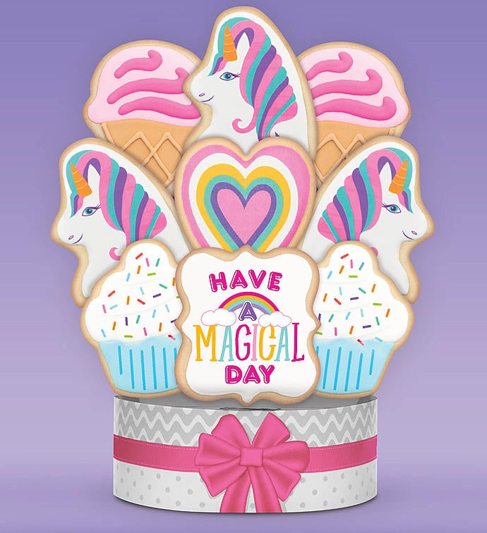 Have a Magical Day! Unicorn Cookie Arrangement