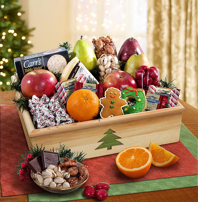 Holiday Tree Fruit & Sweets Crate